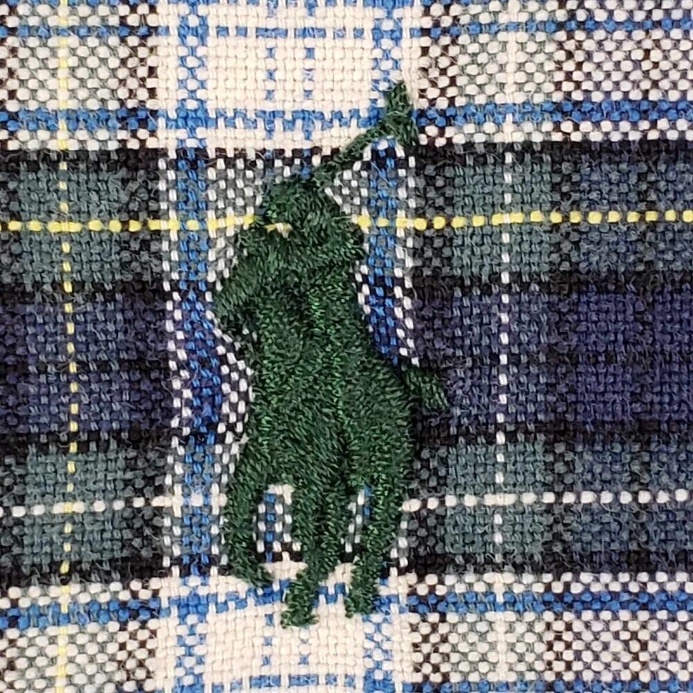 Polo Ralph Lauren Oxford Shirt Mens Size XL Blue Green Plaid LS Button Down - Picture 4 of 10